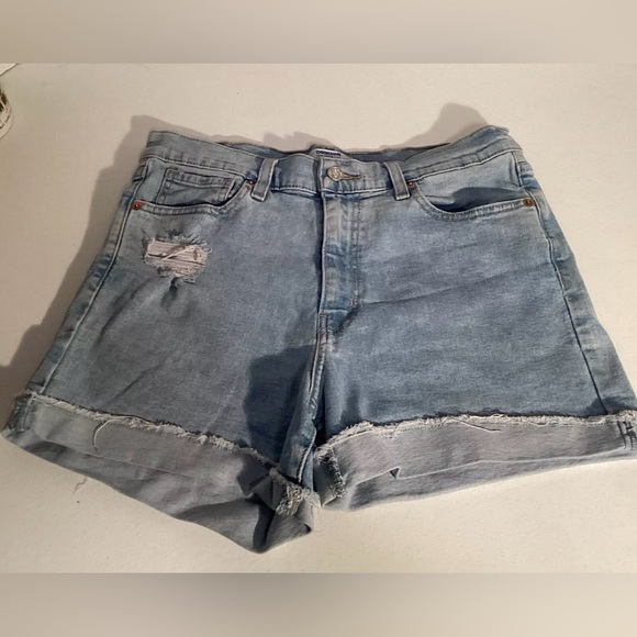 DENIZEN From Levis Women’s Size 11 * Vintage High Rise Cuffed Denim Jean Shorts - Picture 1 of 7